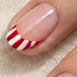 Candy-cane French nail